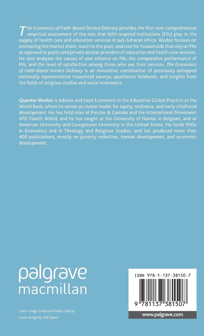 Rückseitencover The Economics of Faith-Based Service Delivery