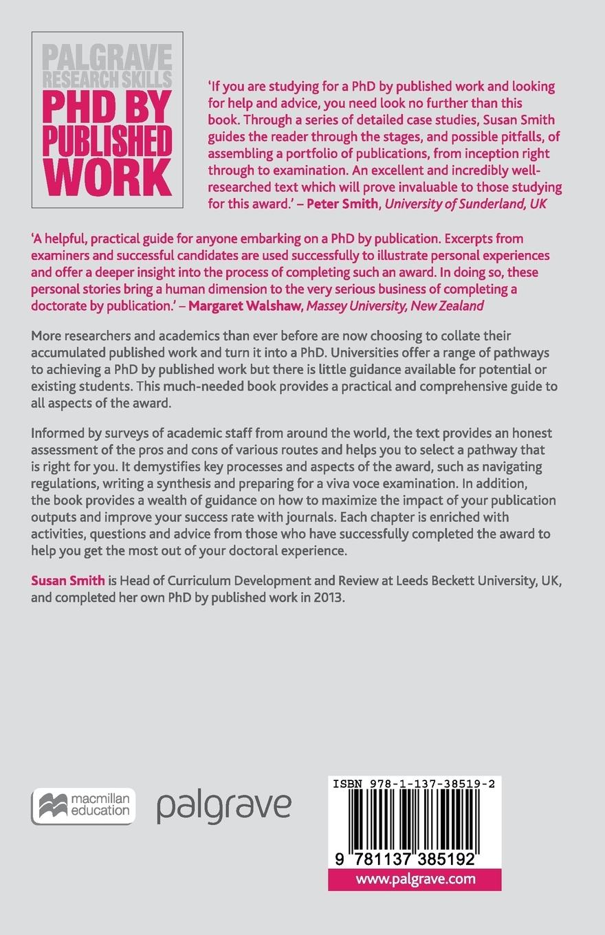 Rückseitencover PhD by Published Work