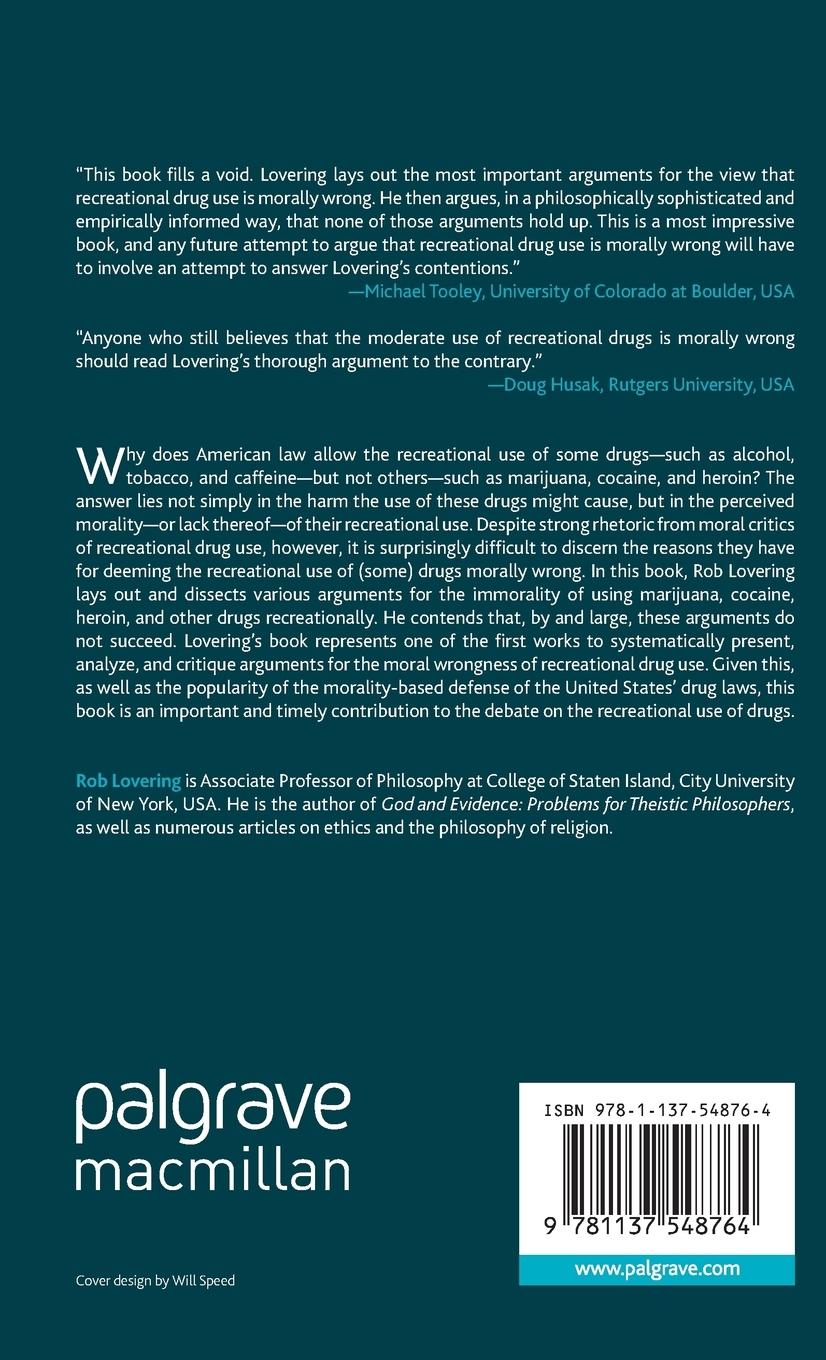 Rückseitencover A Moral Defense of Recreational Drug Use