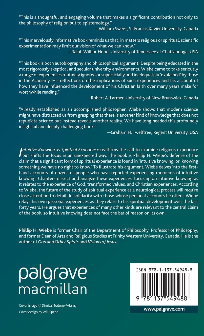 Rückseitencover Intuitive Knowing as Spiritual Experience