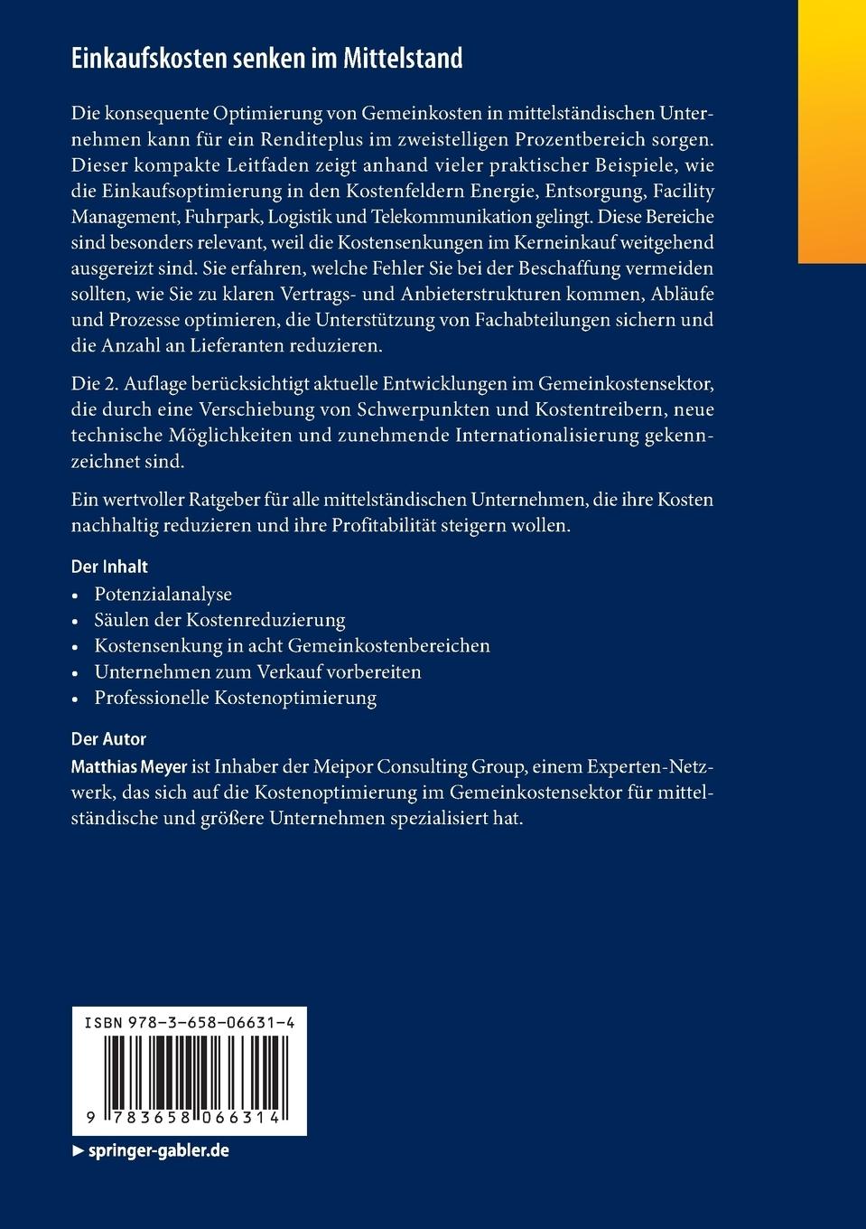 Rückseitencover Einkaufskosten senken im Mittelstand