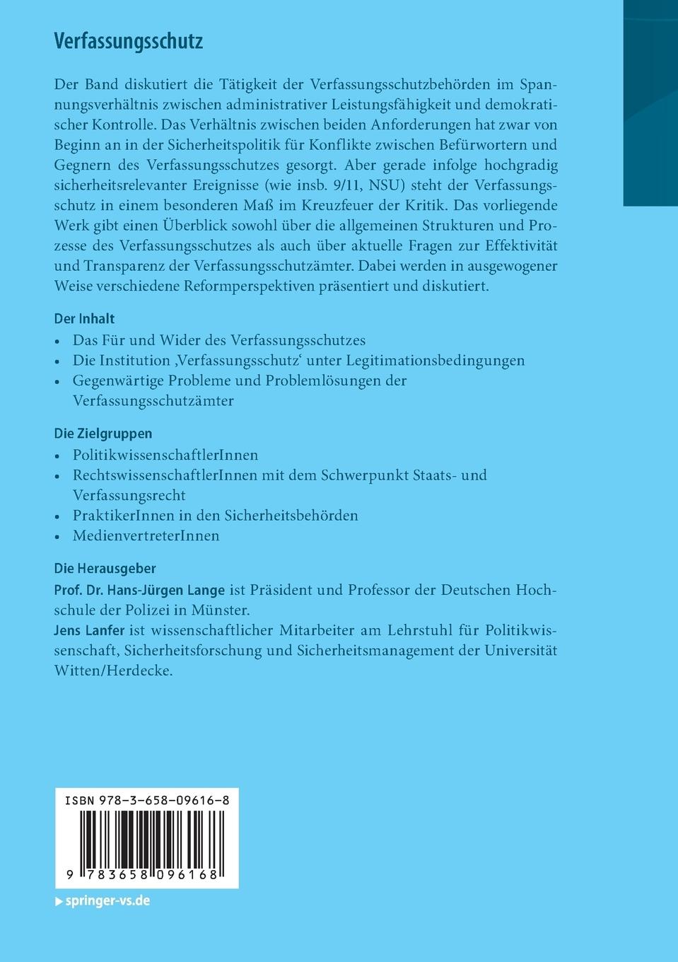 Rückseitencover Verfassungsschutz