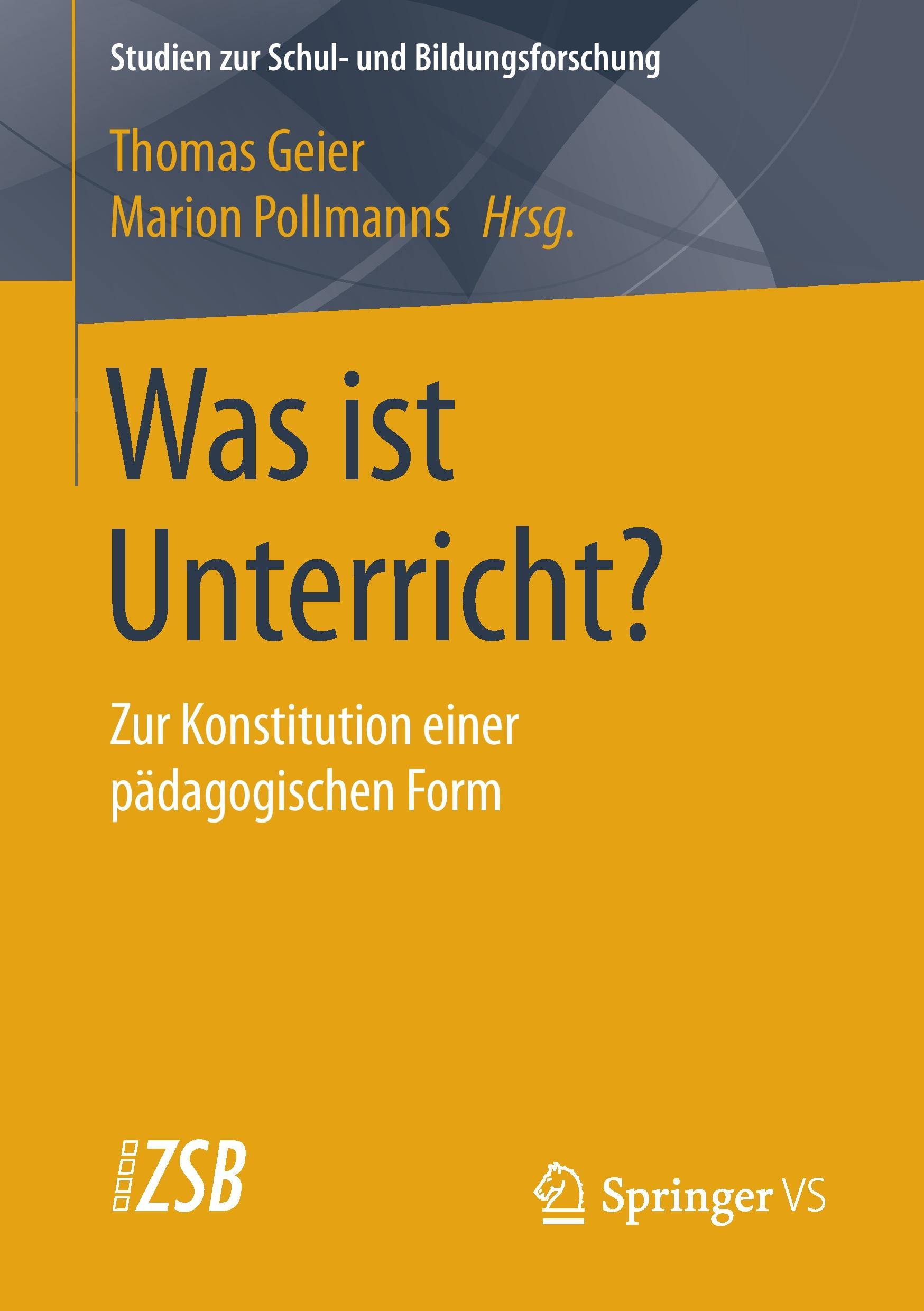 Vorderes Coverbild Was ist Unterricht?