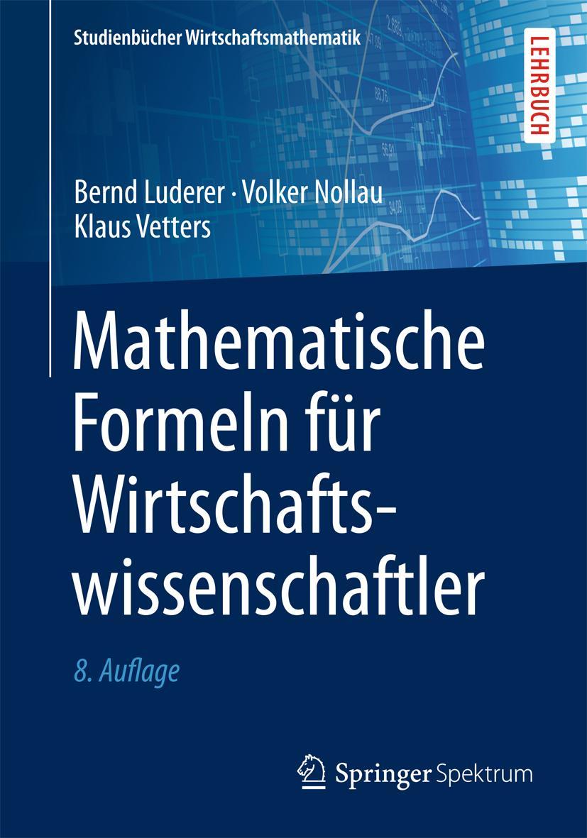 Vorderes Coverbild Mathematische Formeln für Wirtschaftswissenschaftler