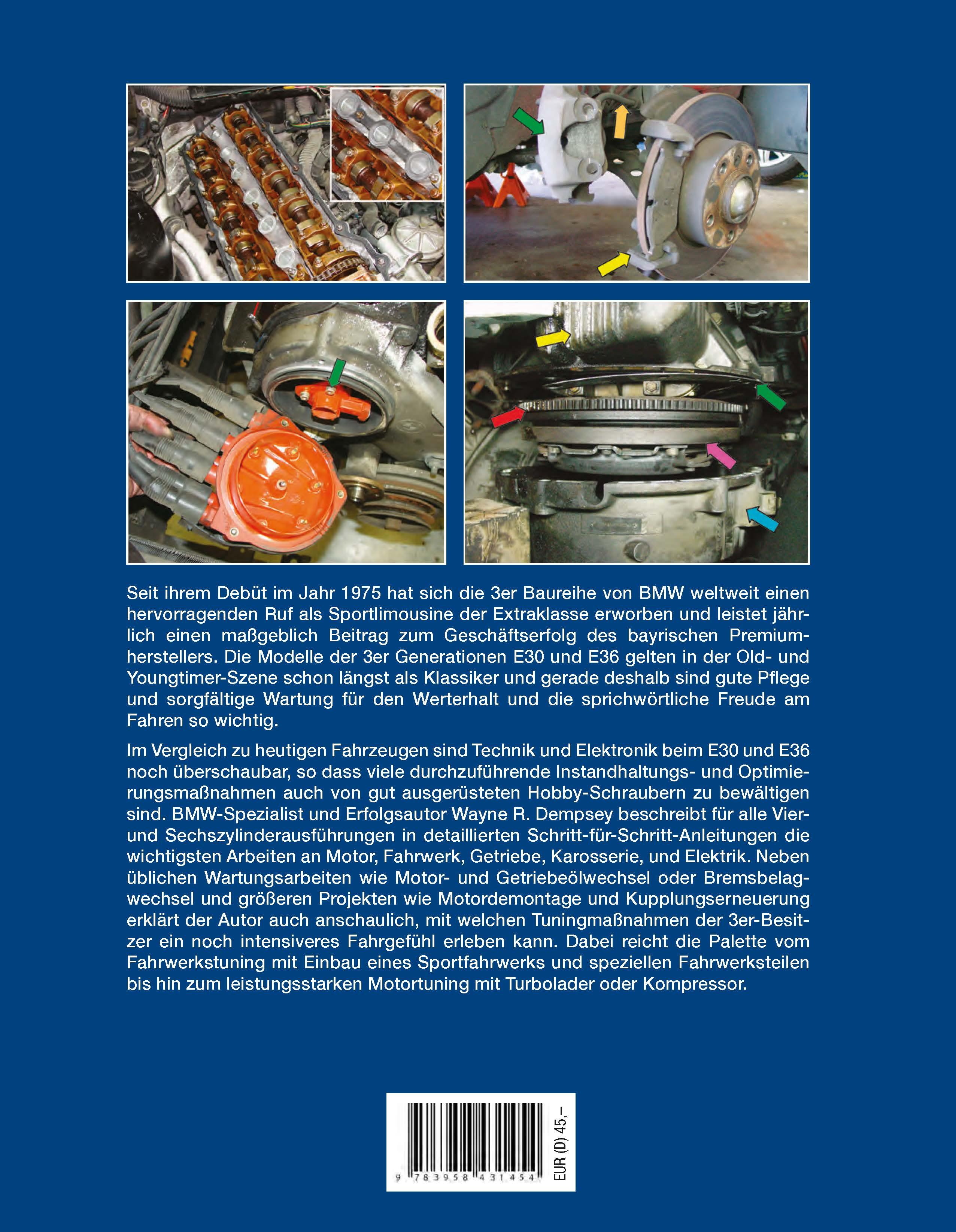 Rückseitencover Das BMW 3er Schrauberhandbuch - Baureihen E30/E36