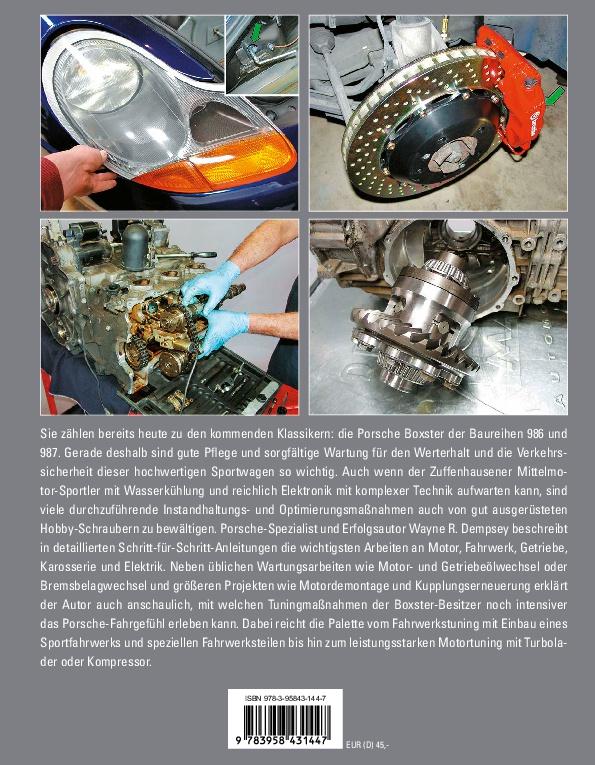 Rückseitencover Das Porsche Boxster 986/987 Schrauberhandbuch