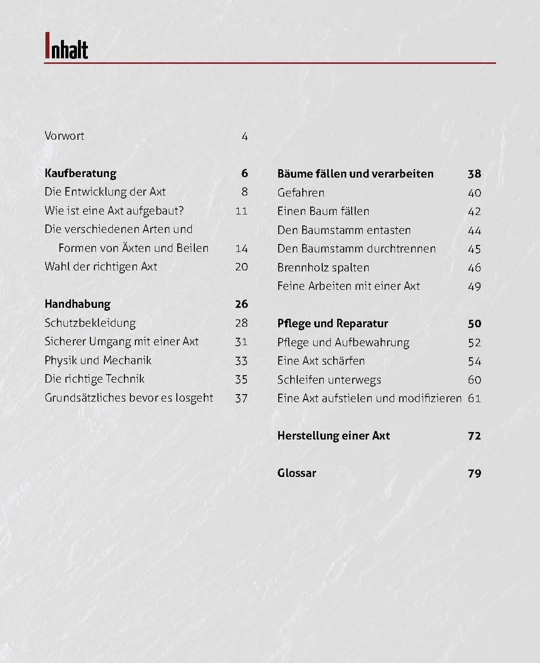 Beispielinhalt (Bild) Der Mann und seine Axt