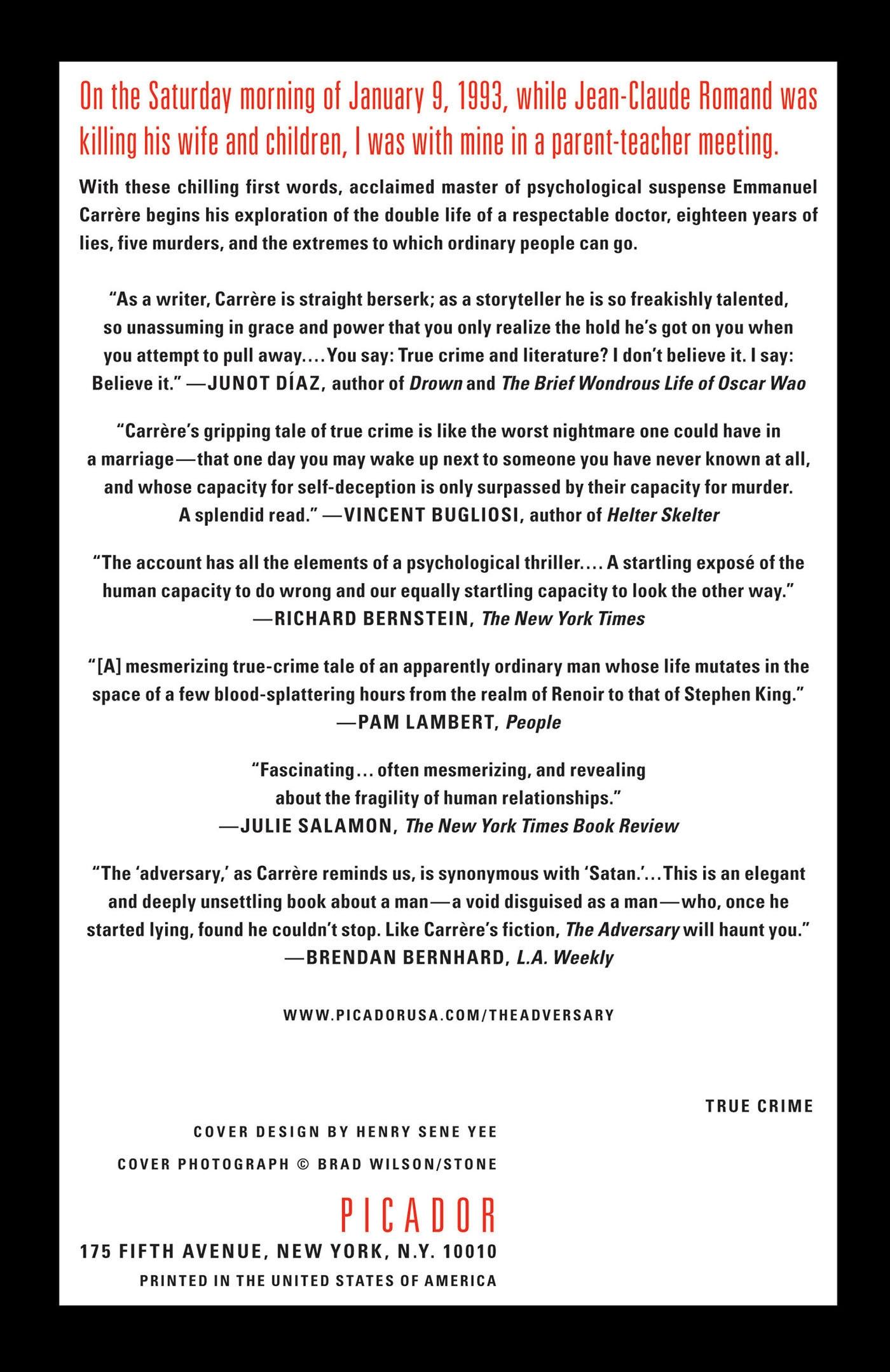 Rückseitencover The Adversary