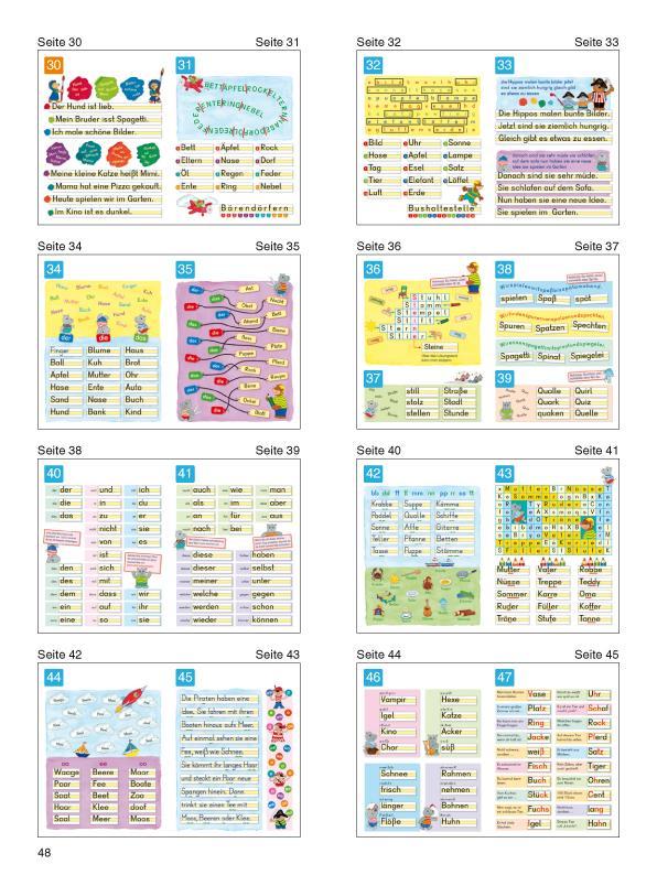 Beispielinhalt (Bild) Fragenbär - Richtig schreiben 1./2. Klasse