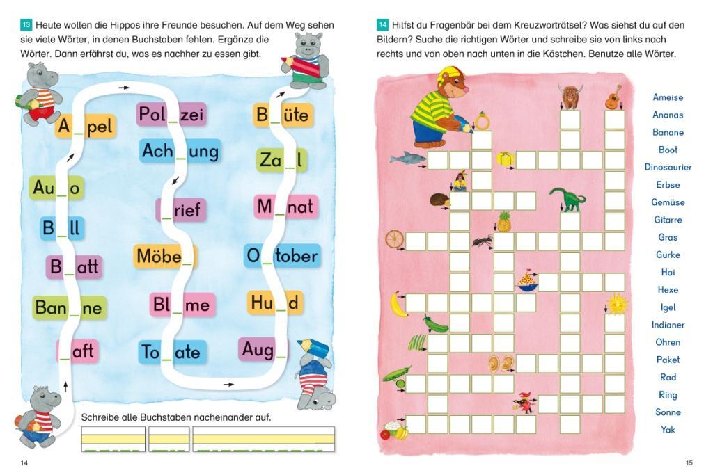 Beispielinhalt (Bild) Fragenbär - Richtig schreiben 1./2. Klasse