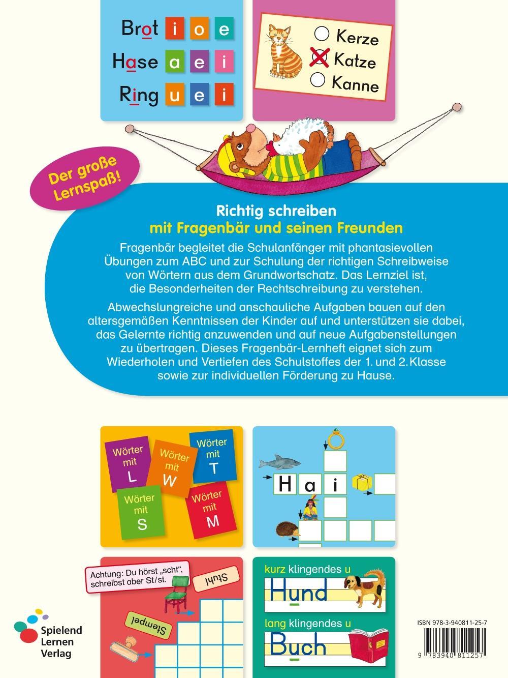 Beispielinhalt (Bild) Fragenbär - Richtig schreiben 1./2. Klasse