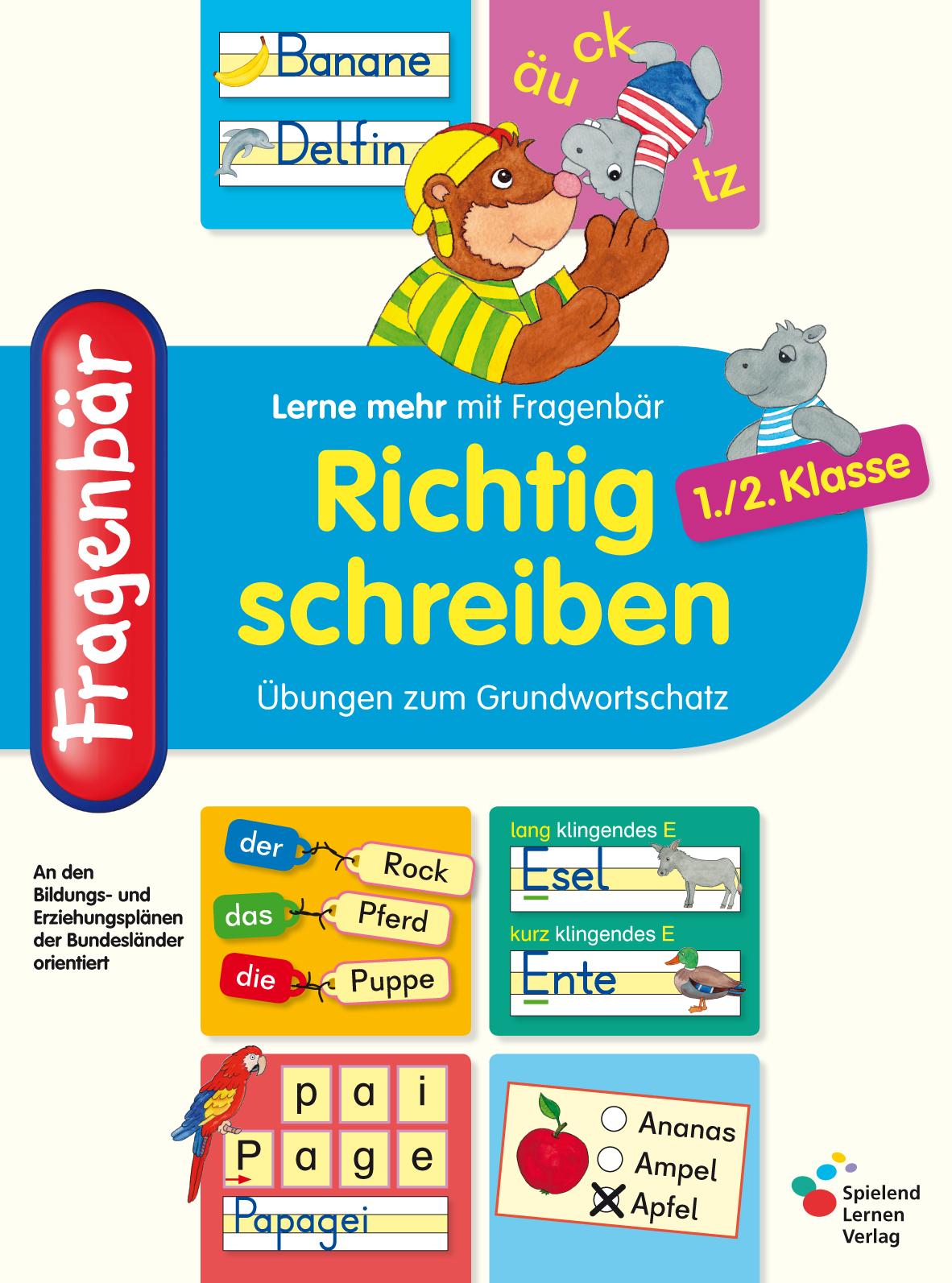 Vorderes Coverbild Fragenbär - Richtig schreiben 1./2. Klasse