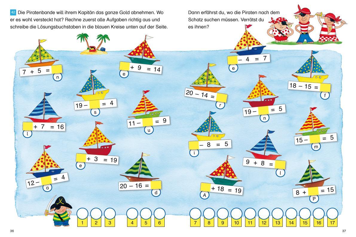 Beispielinhalt (Bild) Fragenbär - Richtig rechnen 1. Klasse
