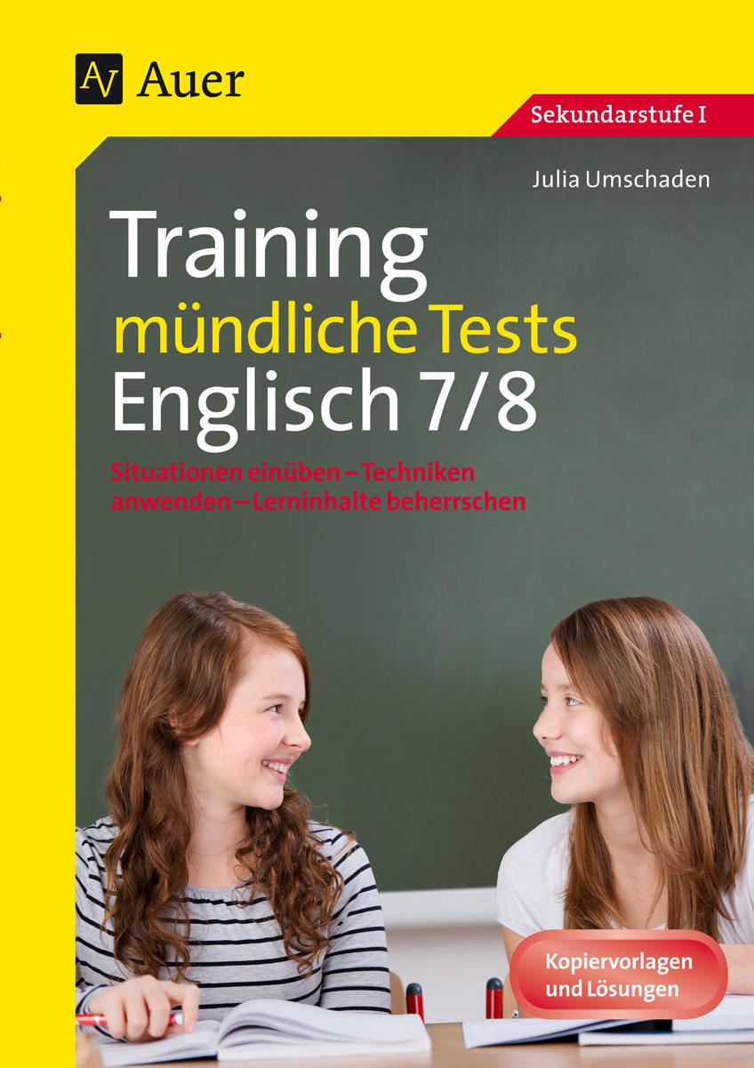 Vorderes Coverbild Training mündliche Tests Englisch 7-8