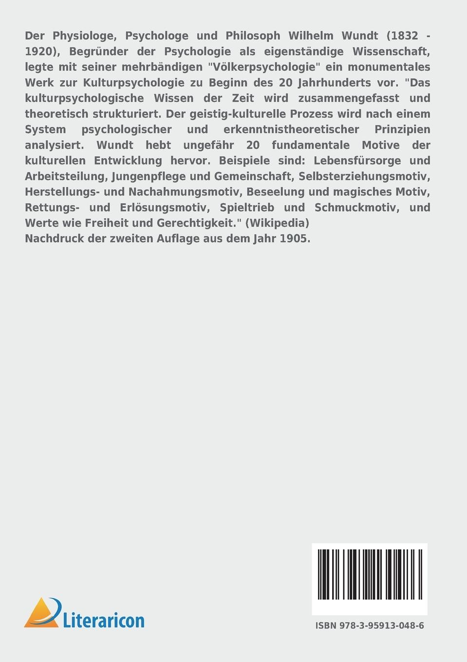 Rückseitencover Völkerpsychologie