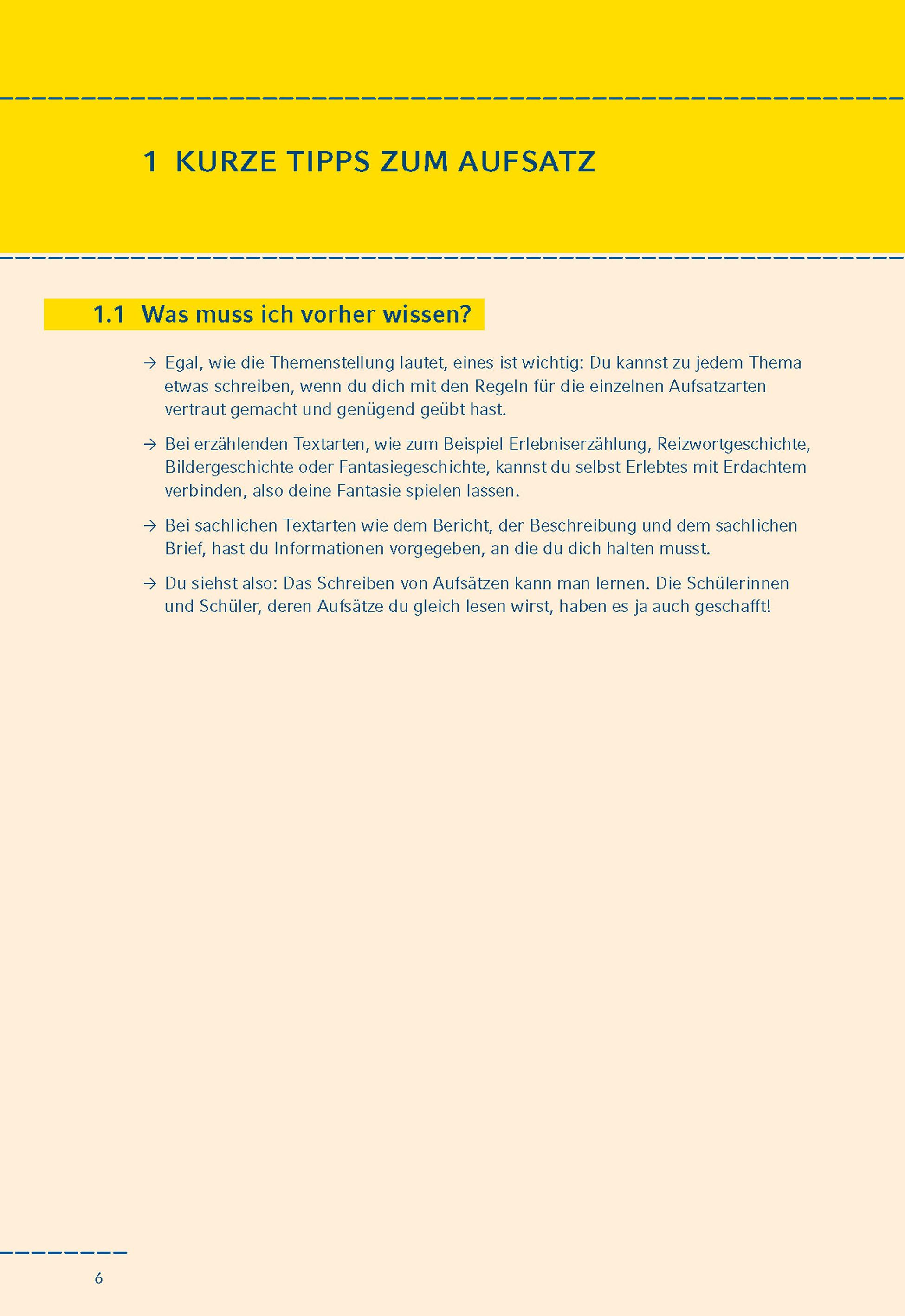 Beispielinhalt (Bild) Mein großes Aufsatzbuch - Deutsch 5./6. Klasse.