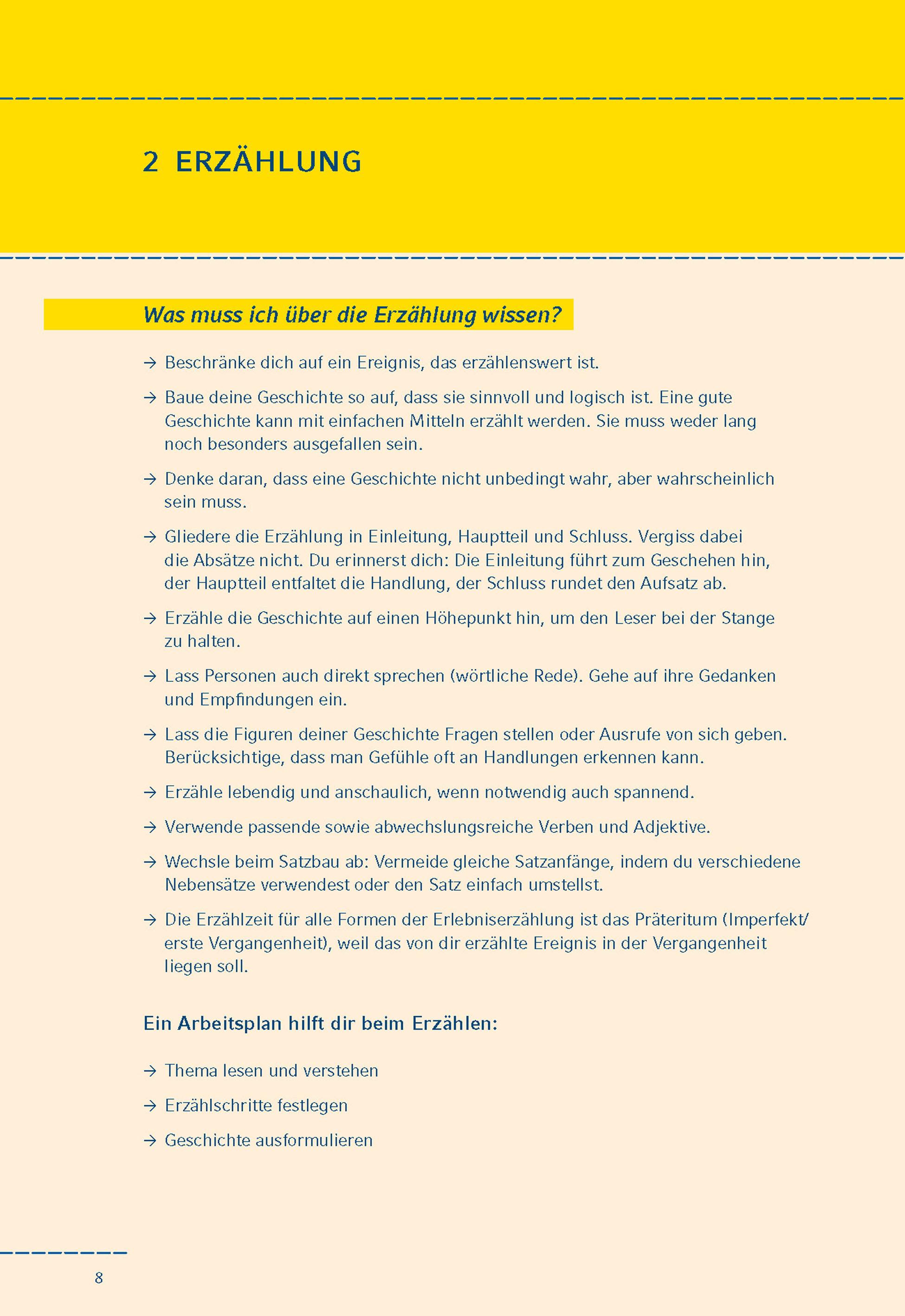 Beispielinhalt (Bild) Mein großes Aufsatzbuch - Deutsch 5./6. Klasse.