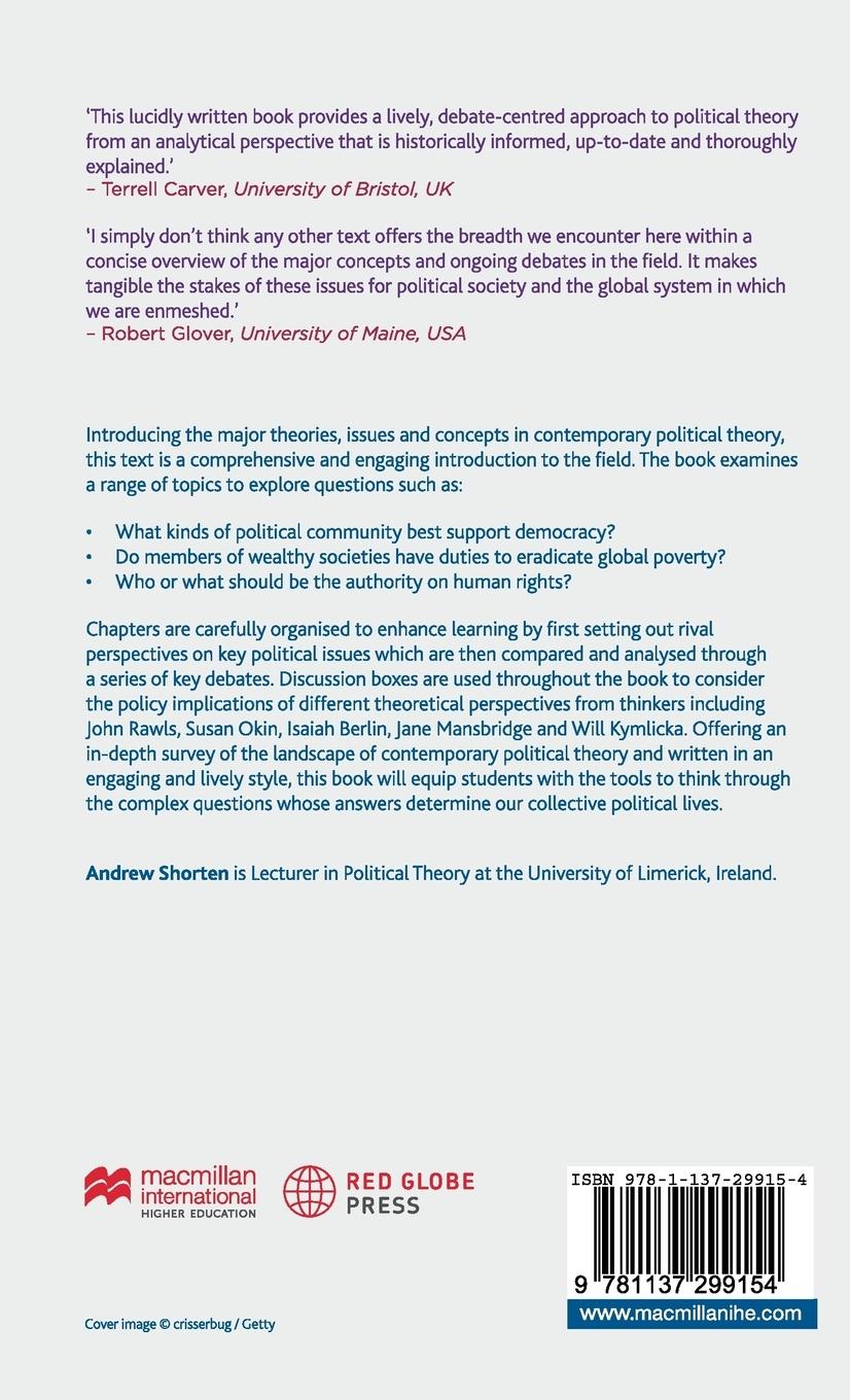 Rückseitencover Contemporary Political Theory