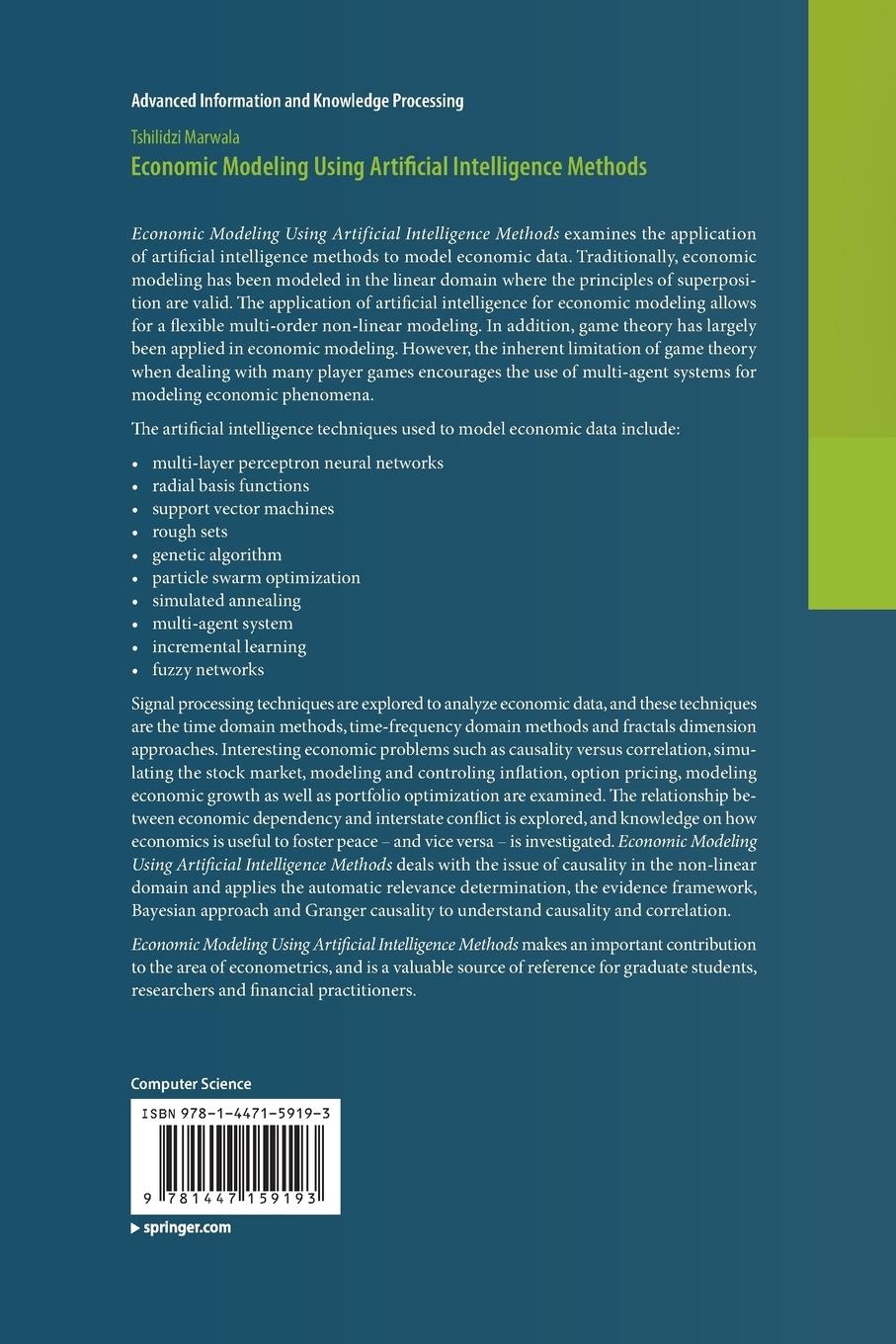 Rückseitencover Economic Modeling Using Artificial Intelligence Methods