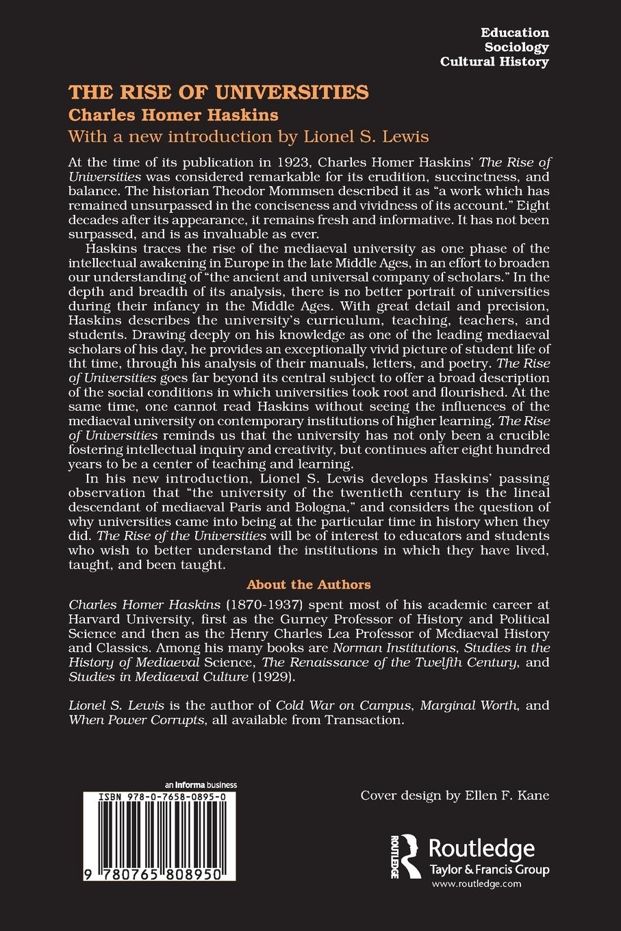 Rückseitencover The Rise of Universities