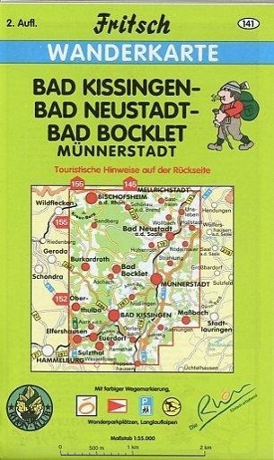Vorderes Coverbild Bad Kissingen, Bad Neustadt, Bad Bocklet 1 : 35 000. Fritsch Wanderkarte