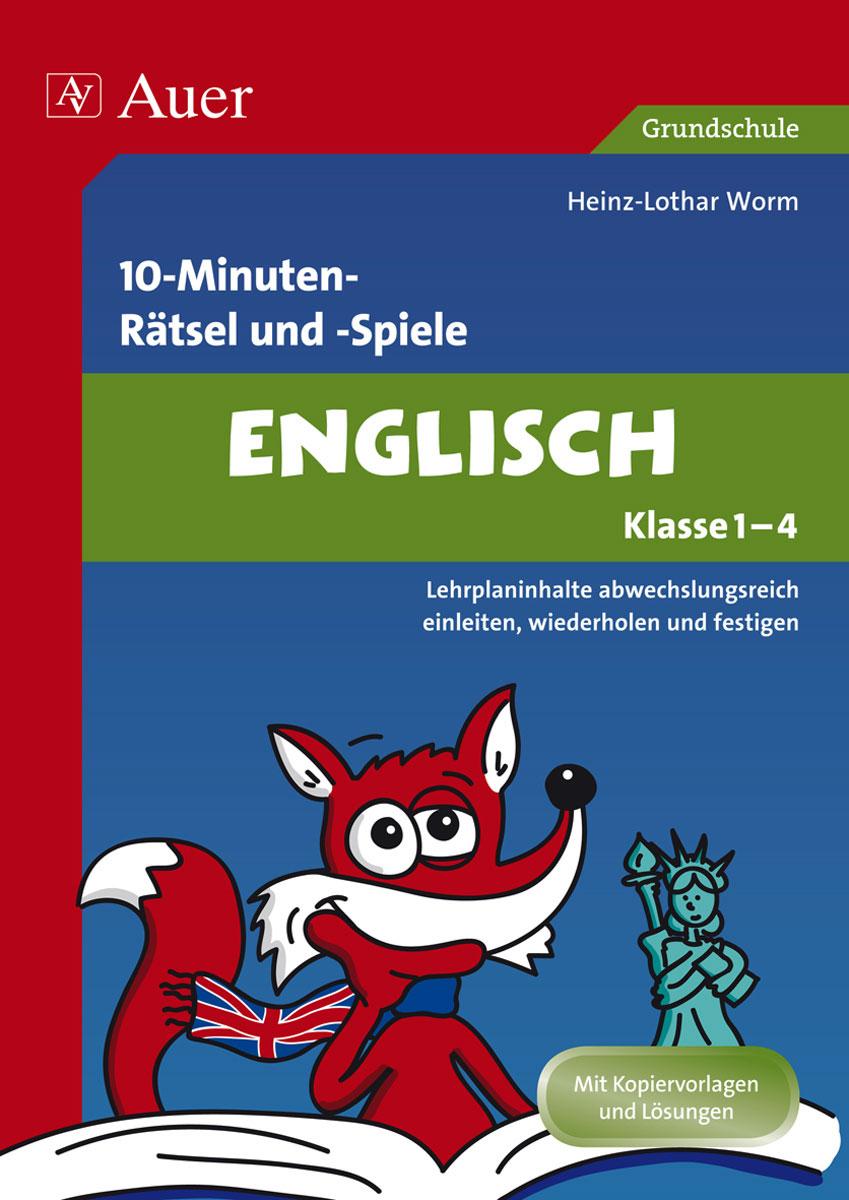 Vorderes Coverbild 10-Minuten-Rätsel und -Spiele Englisch Klasse 1-4