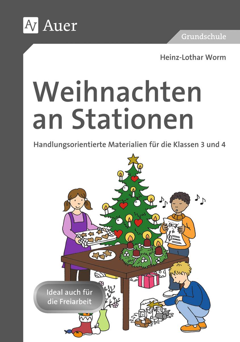 Vorderes Coverbild Weihnachten an Stationen 3-4