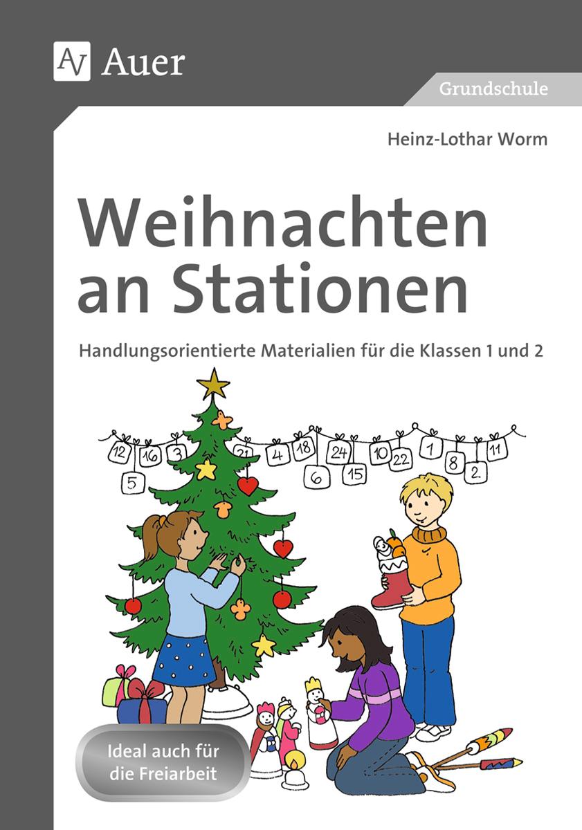 Vorderes Coverbild Weihnachten an Stationen 1-2