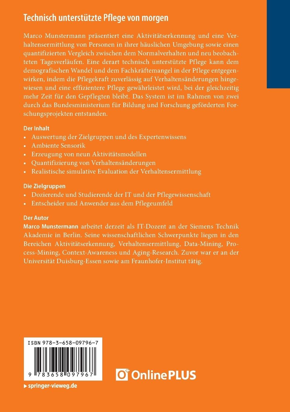 Rückseitencover Technisch unterstützte Pflege von morgen