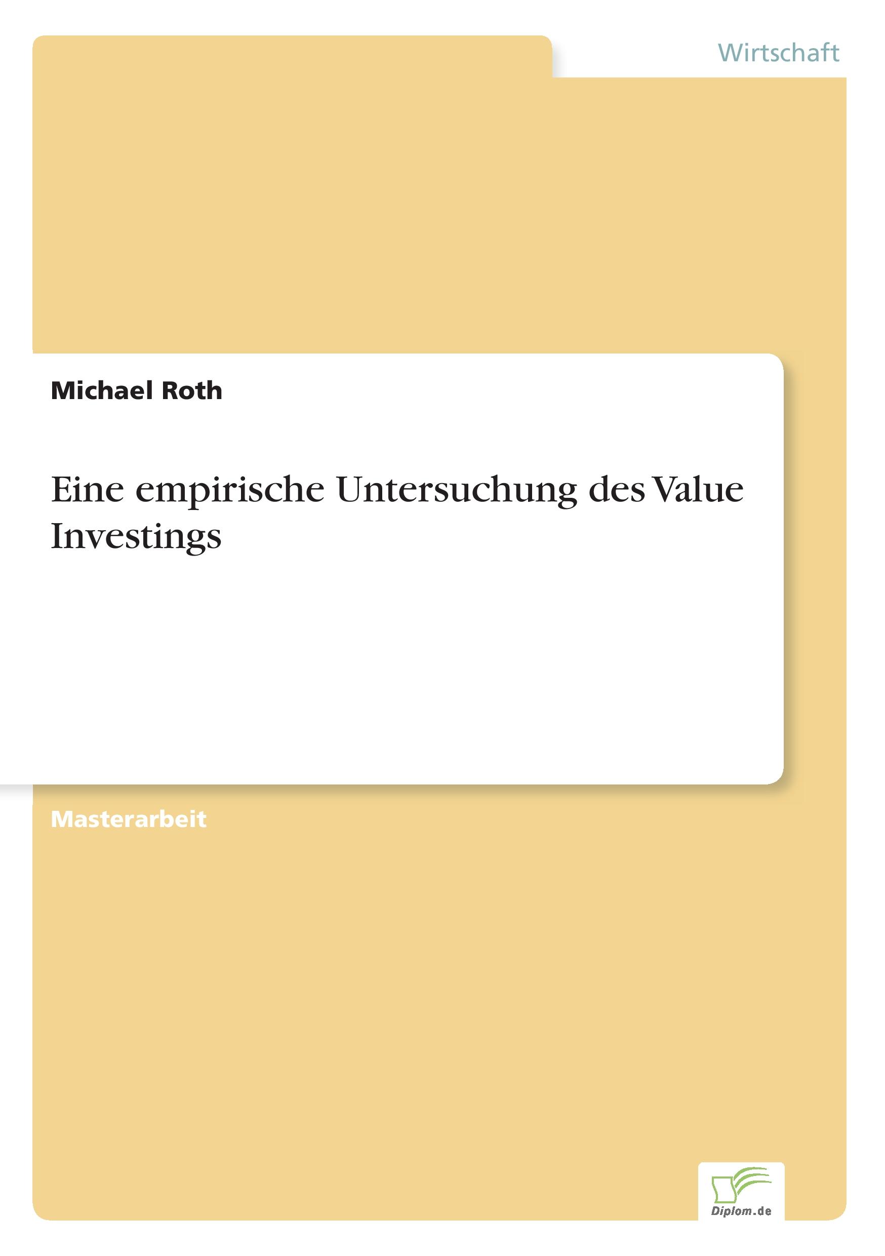 Vorderes Coverbild Eine empirische Untersuchung des Value Investings