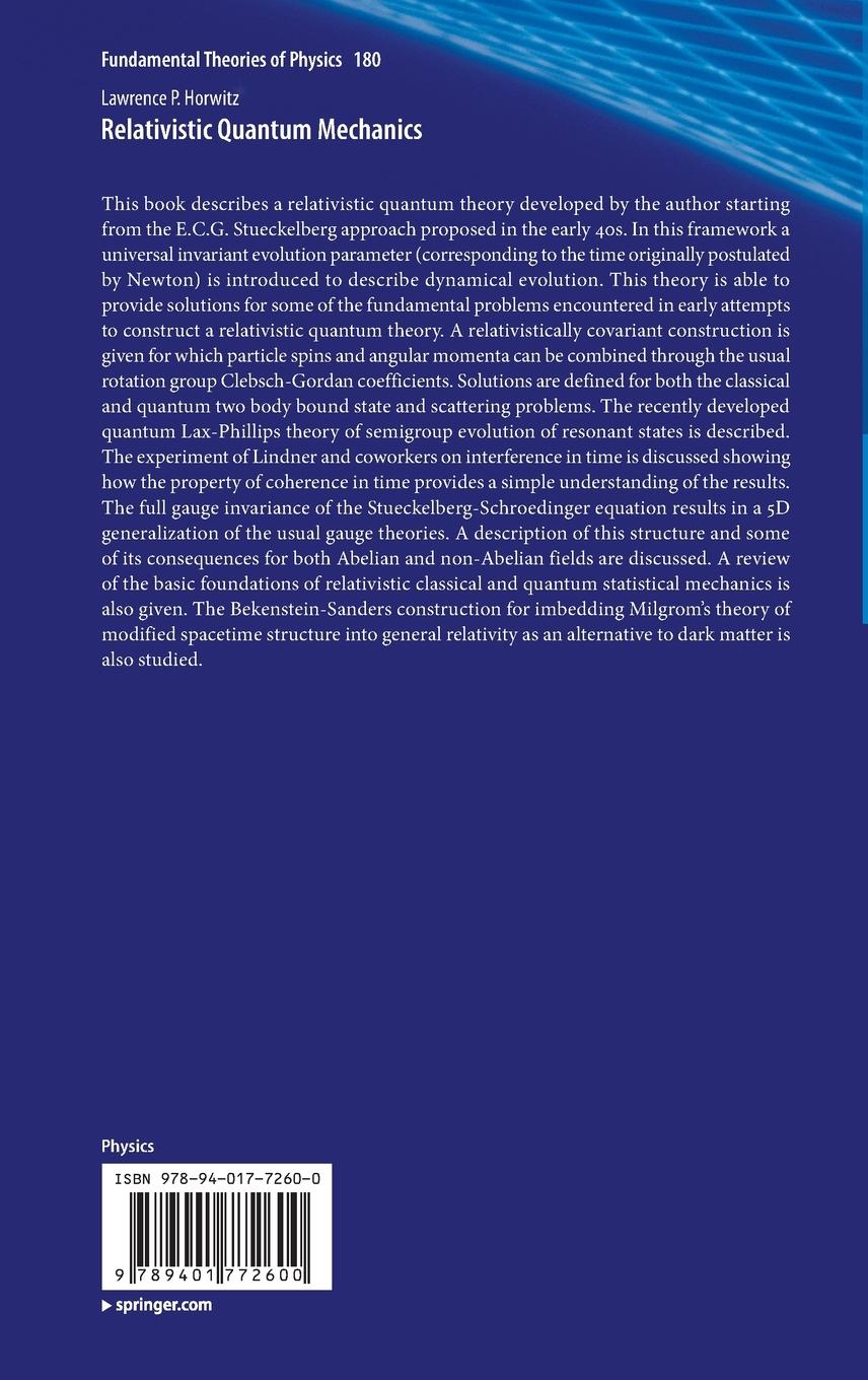 Rückseitencover Relativistic Quantum Mechanics