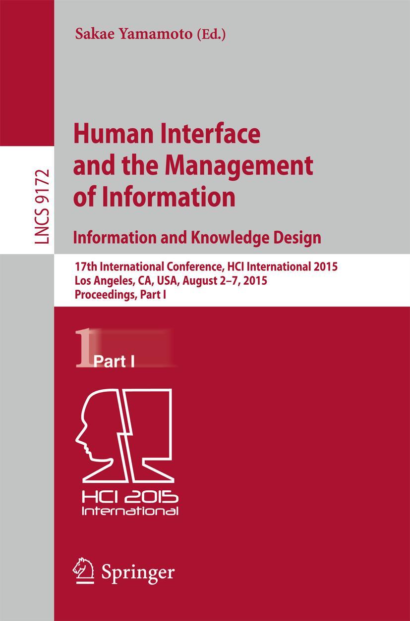 Vorderes Coverbild Human Interface and the Management of Information. Information and Knowledge Design