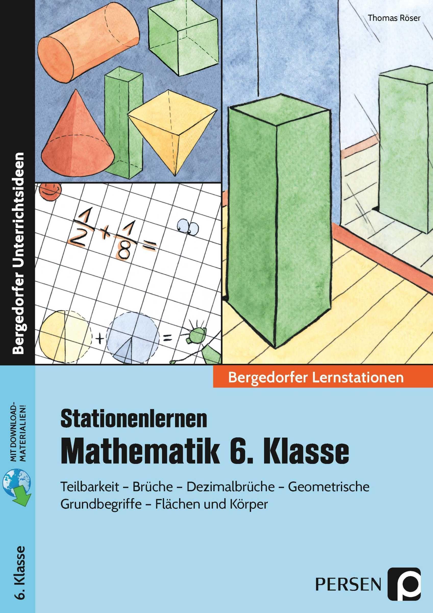 Vorderes Coverbild Stationenlernen Mathematik 6. Klasse