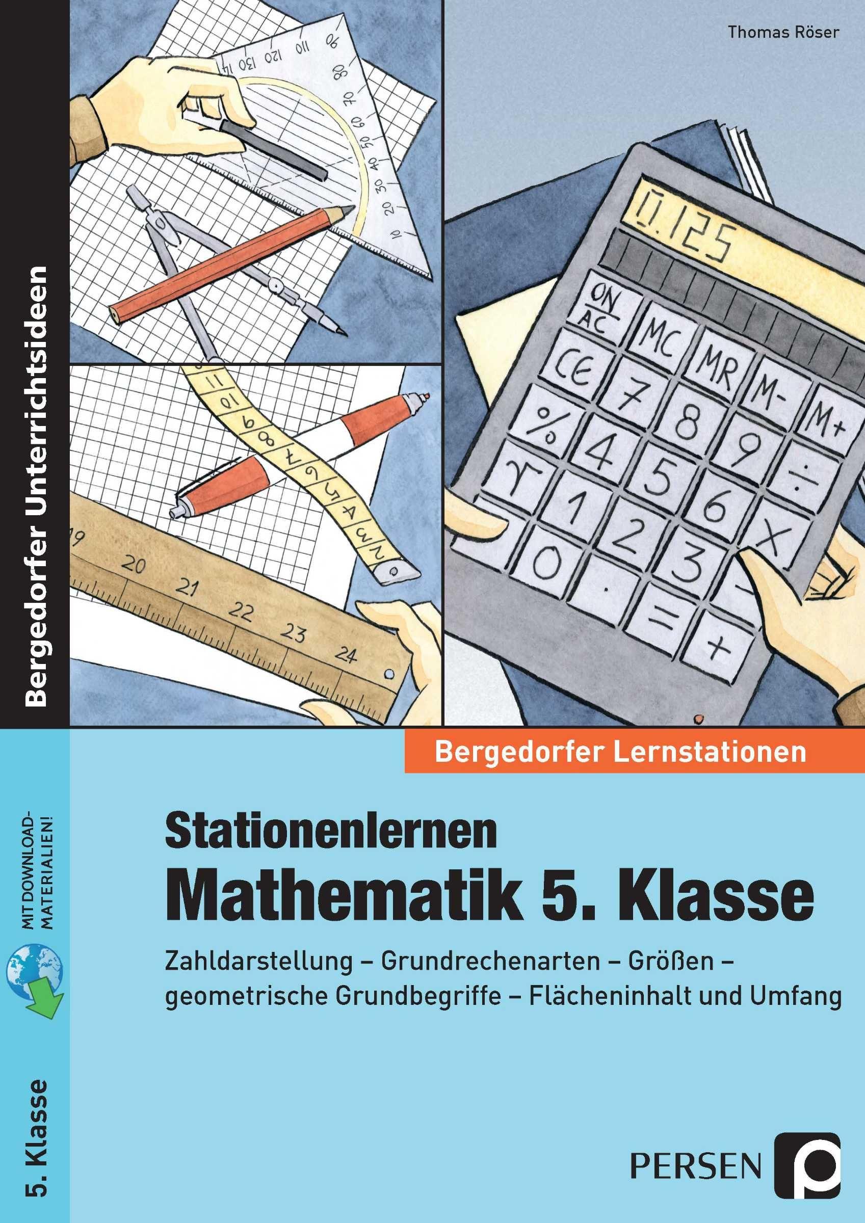 Vorderes Coverbild Stationenlernen Mathematik 5. Klasse