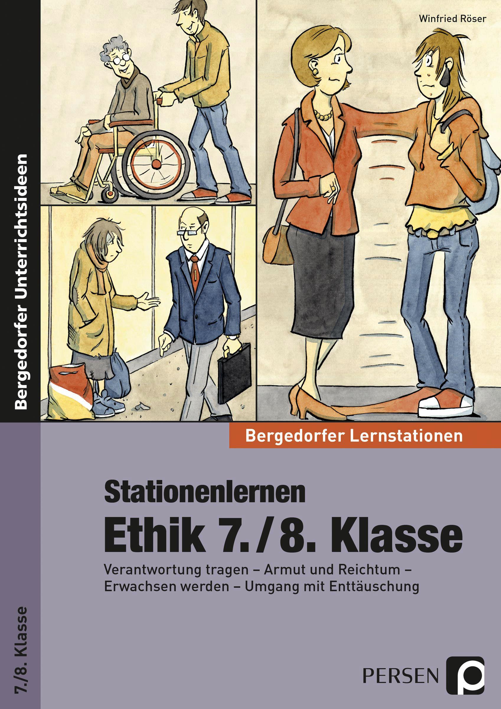 Vorderes Coverbild Stationenlernen Ethik 7./8. Klasse