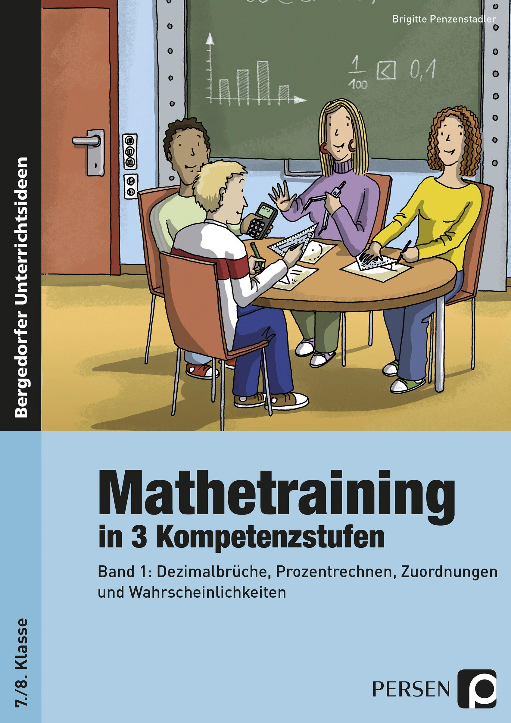 Vorderes Coverbild Mathetraining in 3 Kompetenzstufen - 7./8. Klasse
