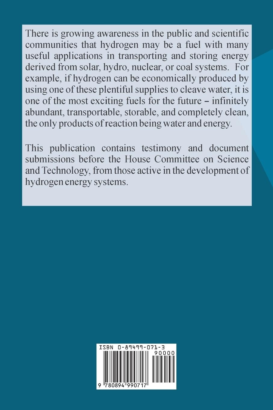 Rückseitencover Hydrogen Its Production and Energy Uses