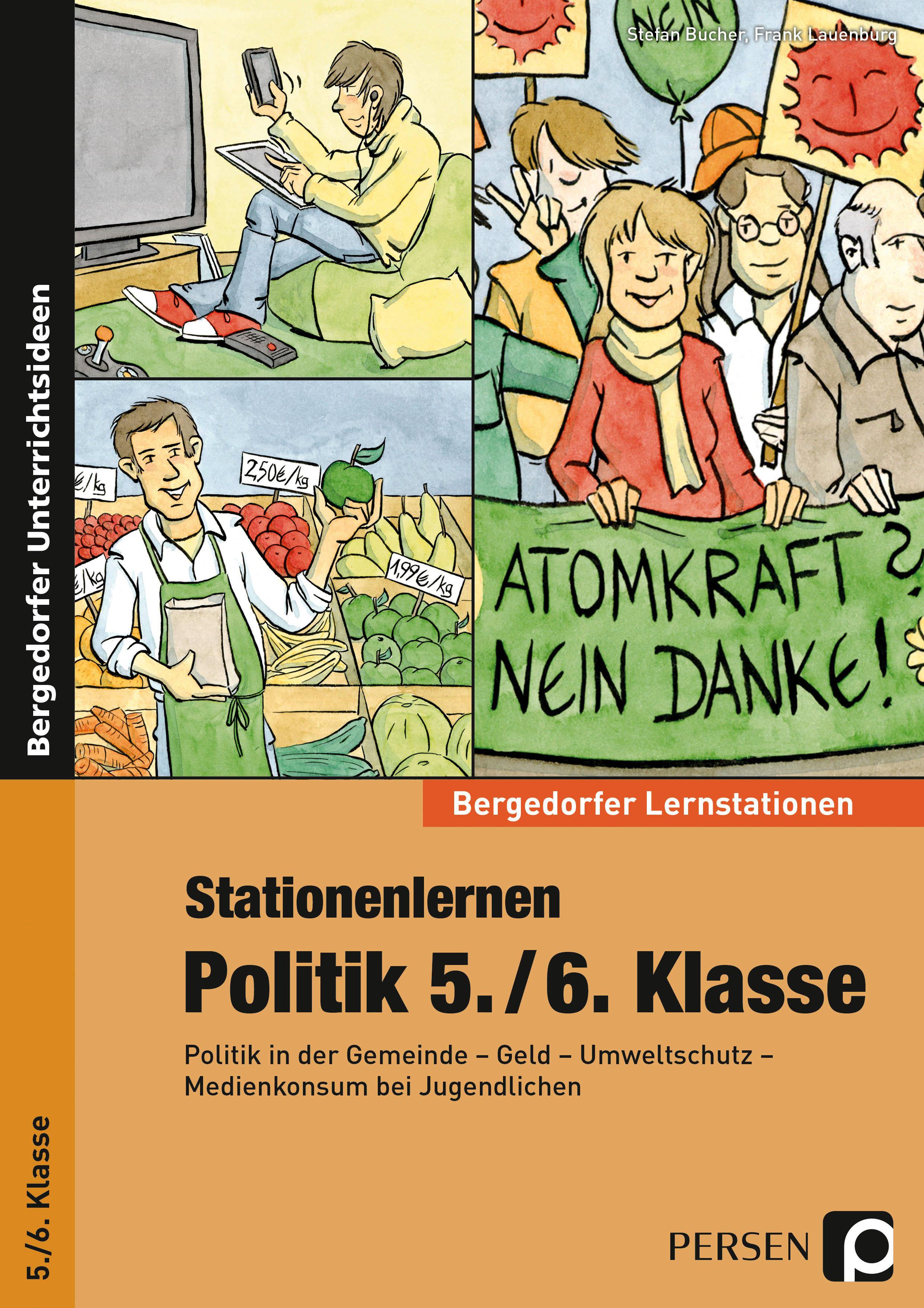 Vorderes Coverbild Stationenlernen Politik 5./6. Klasse