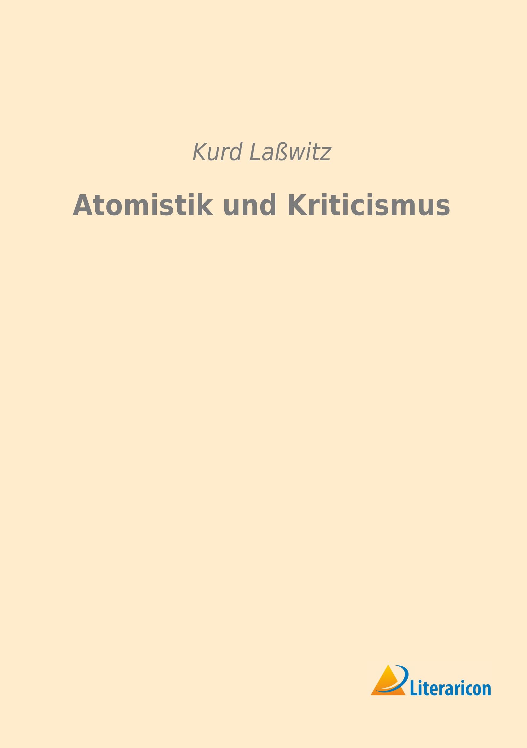 Vorderes Coverbild Atomistik und Kriticismus