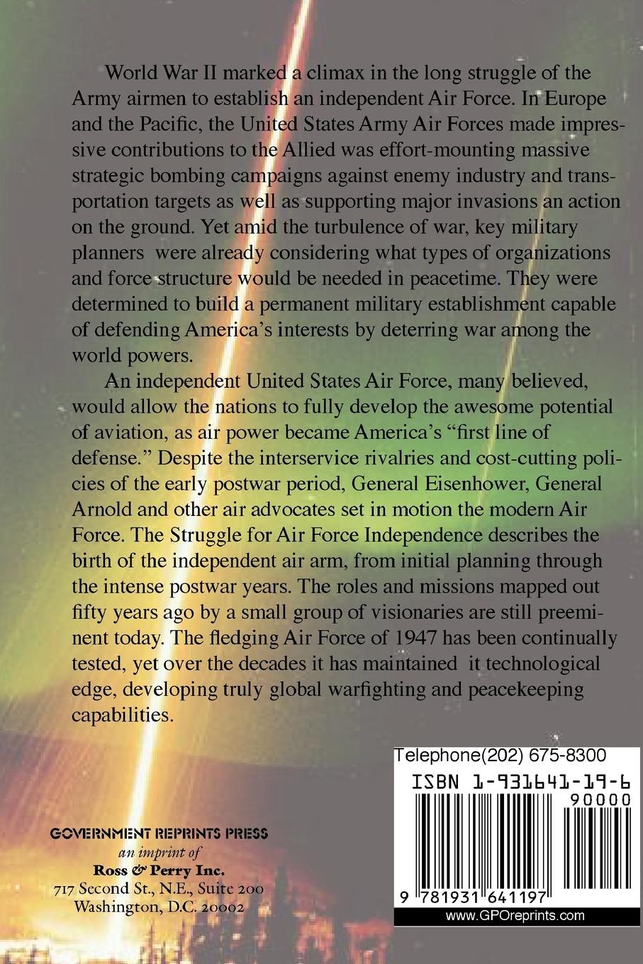 Rückseitencover The Struggle for Air Force Independence