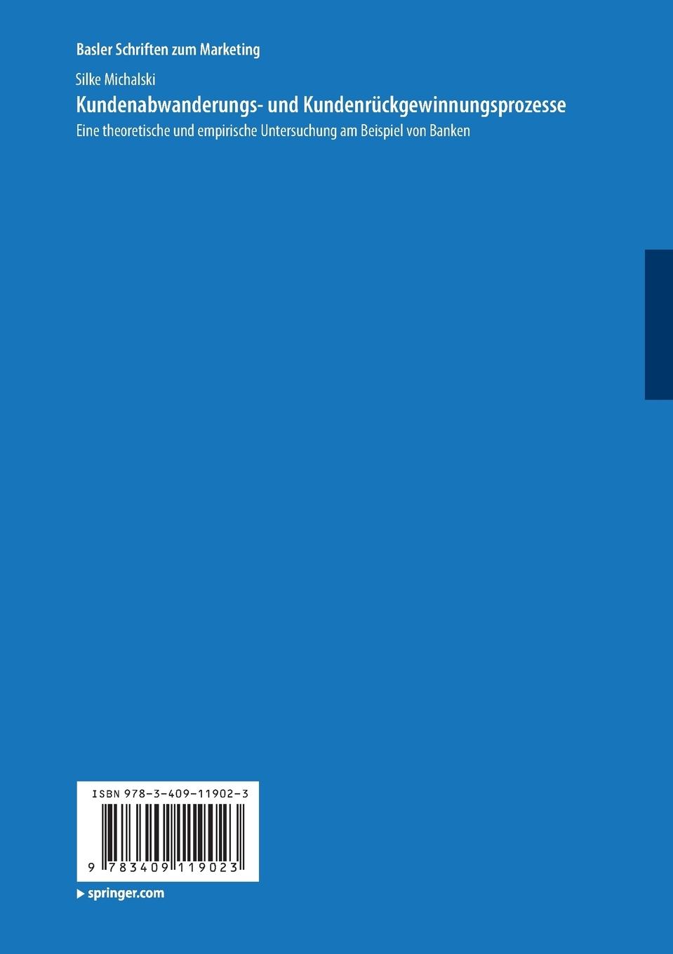 Rückseitencover Kundenabwanderungs- und Kundenrückgewinnungsprozesse