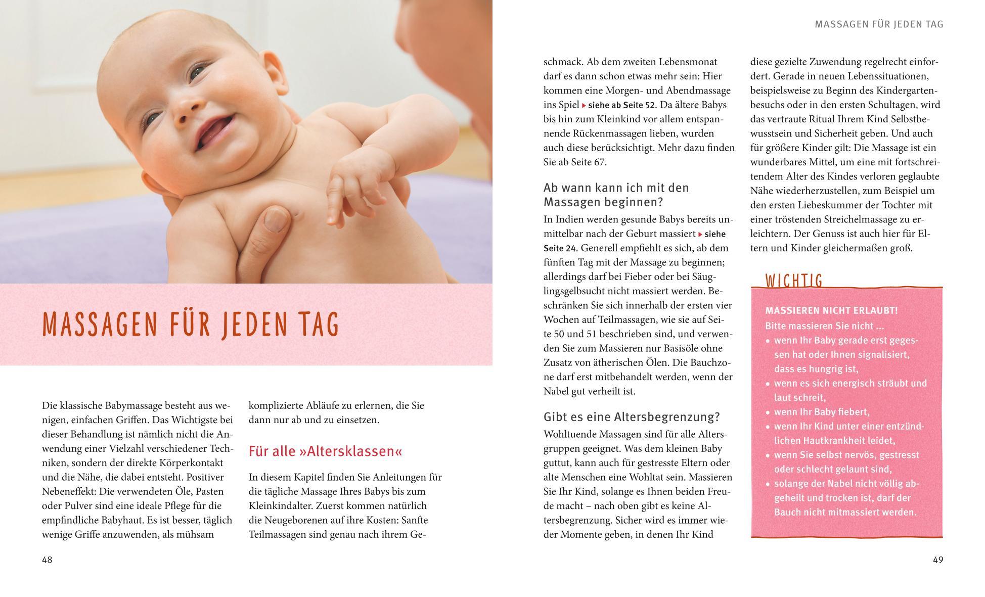 Beispielinhalt (Bild) Babymassage