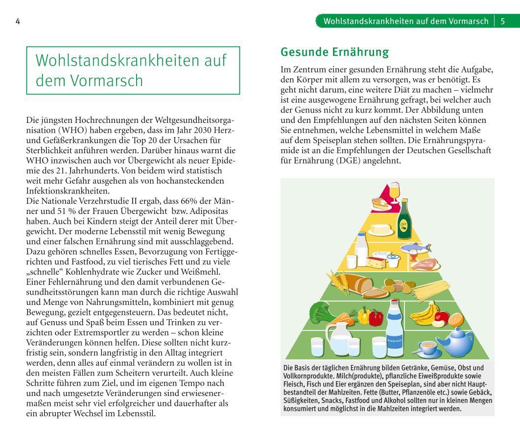 Beispielinhalt (Bild) Die richtige Ernährung bei
