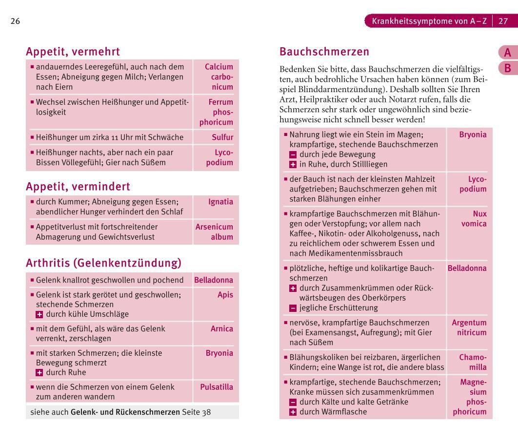 Beispielinhalt (Bild) Homöopathie