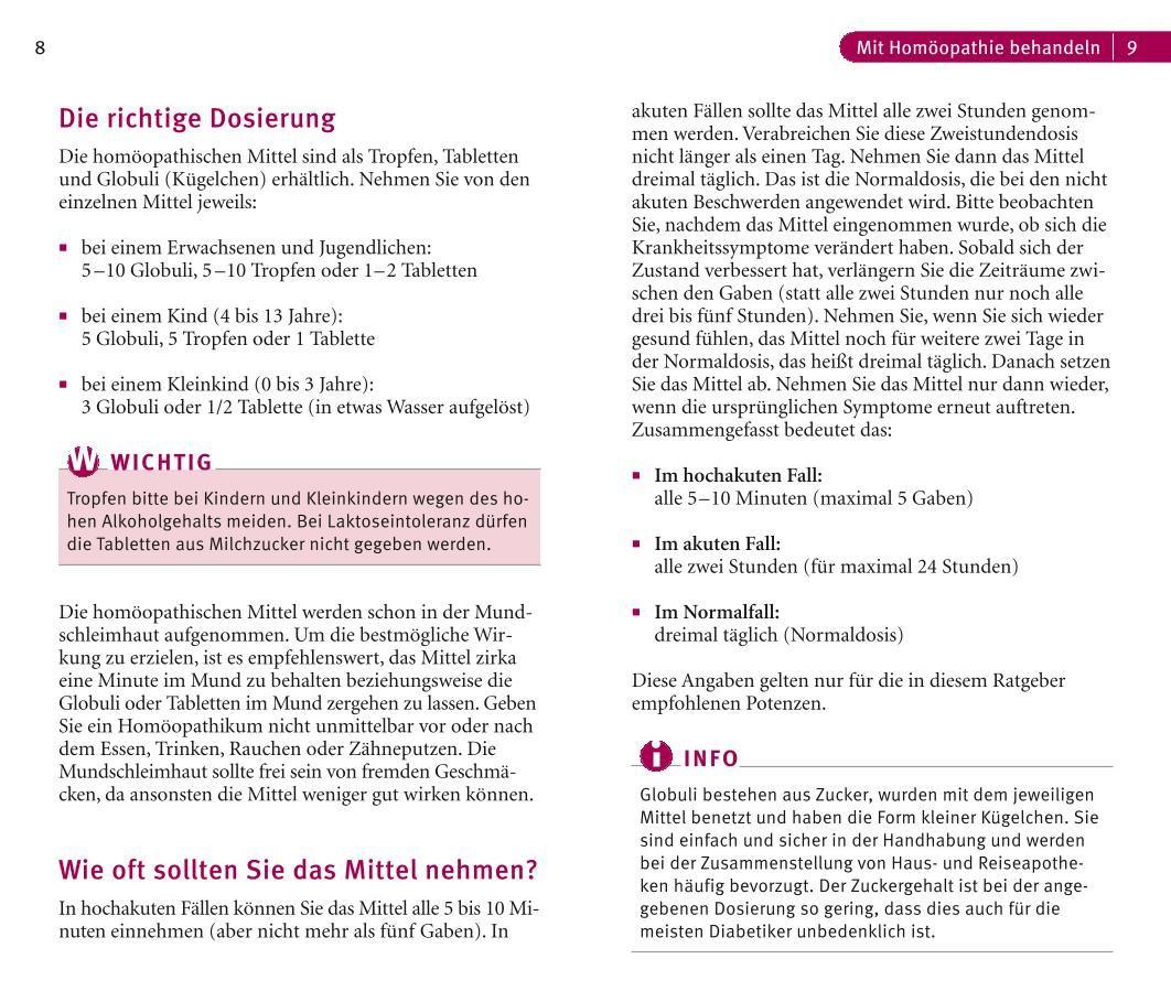 Beispielinhalt (Bild) Homöopathie