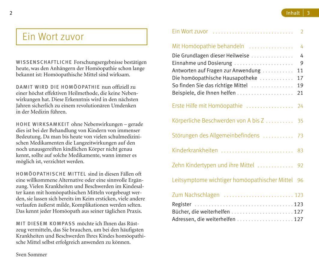 Beispielinhalt (Bild) Homöopathie für Kinder