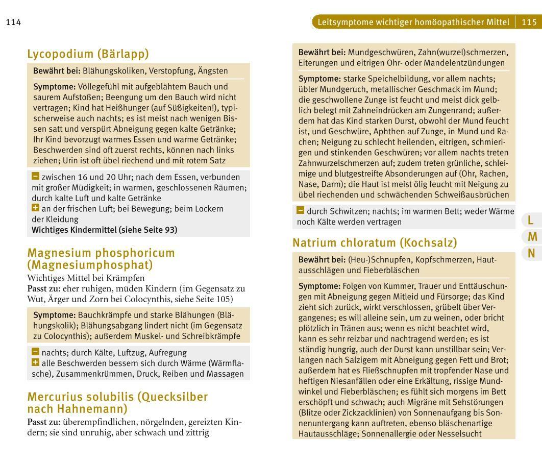 Beispielinhalt (Bild) Homöopathie für Kinder