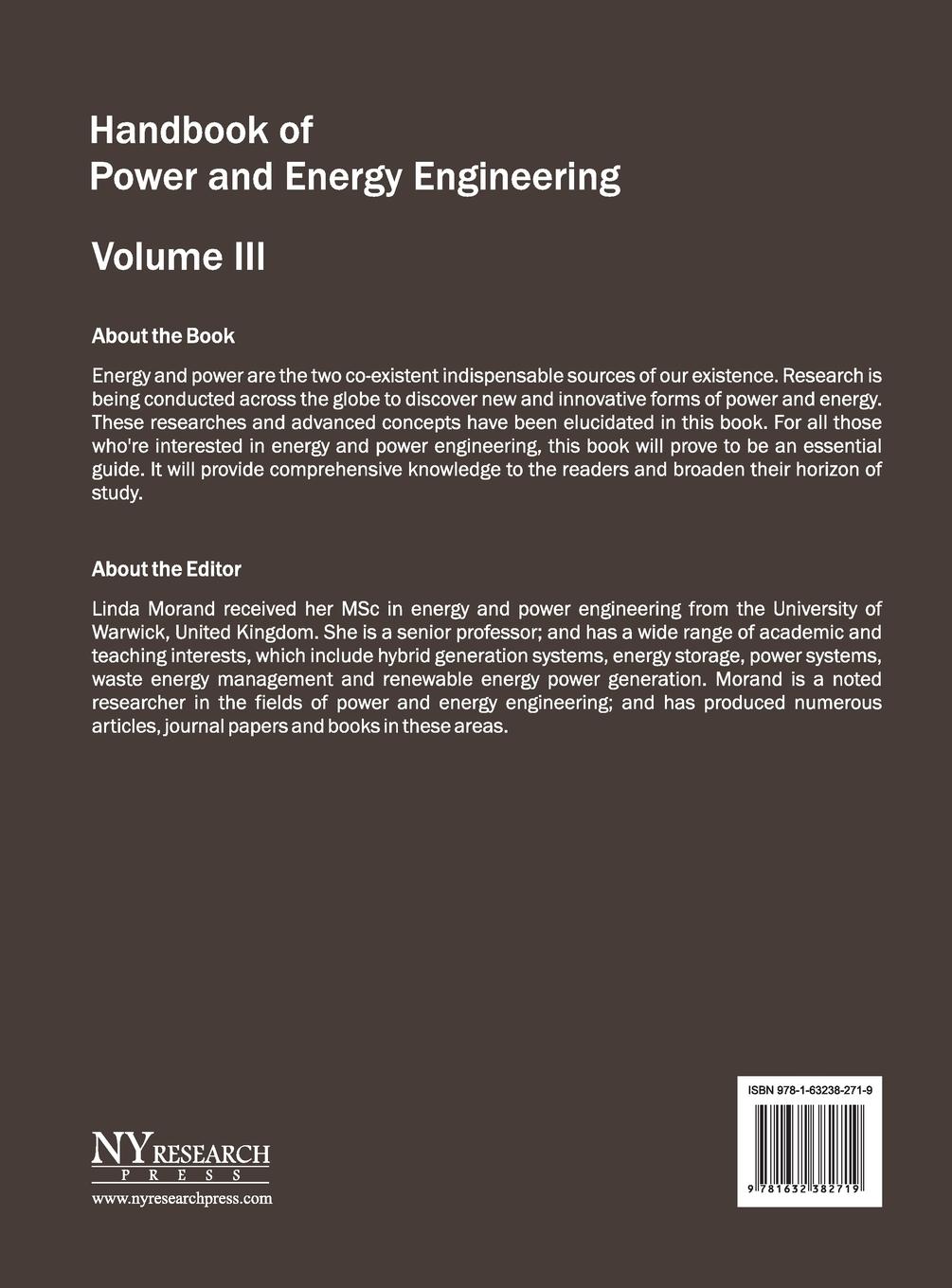 Rückseitencover Handbook of Power and Energy Engineering