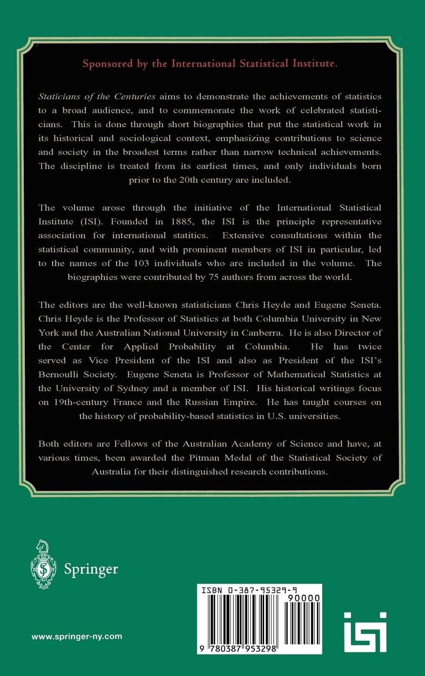 Rückseitencover Statisticians of the Centuries