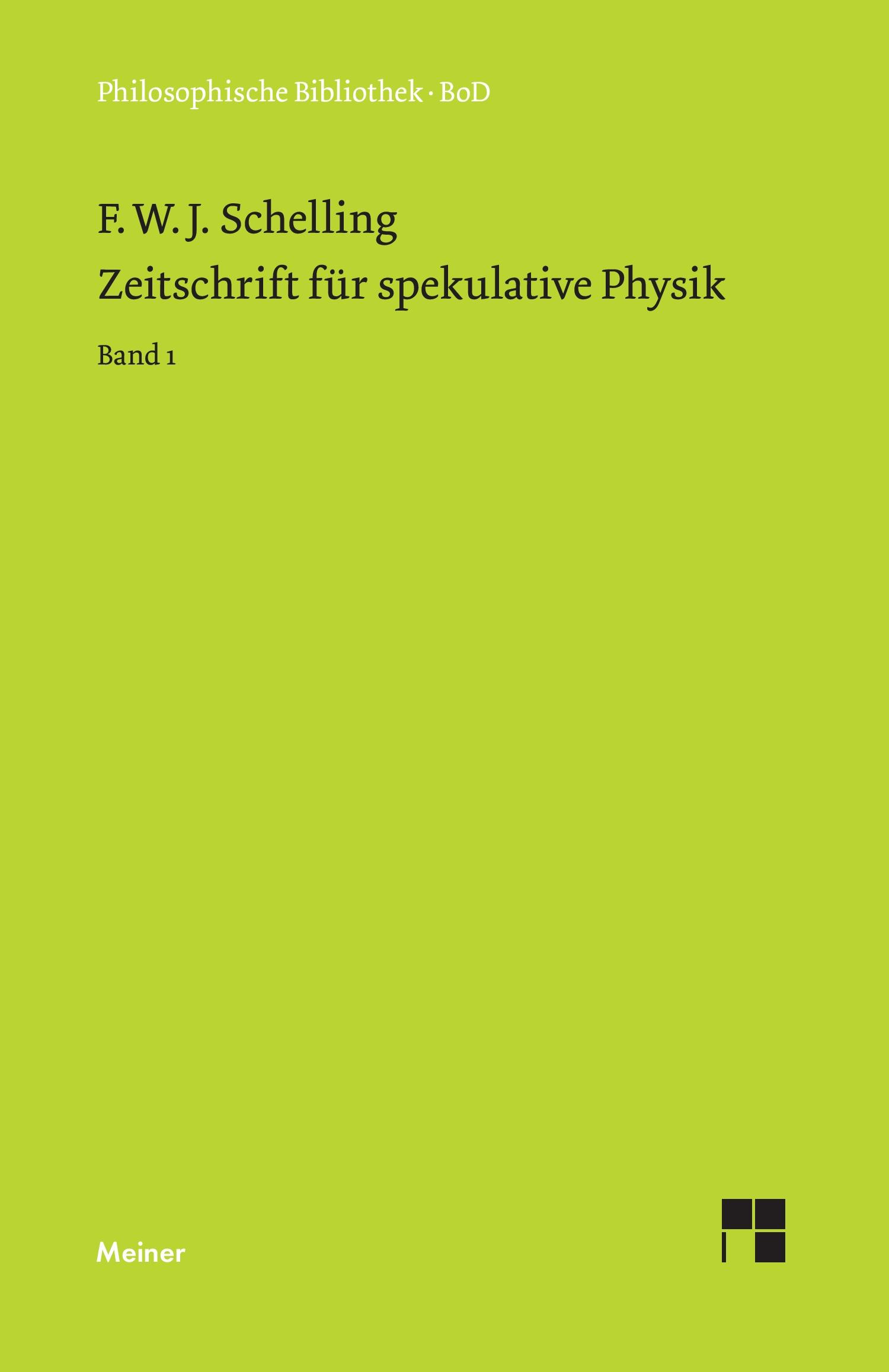 Vorderes Coverbild Zeitschrift für spekulative Physik
